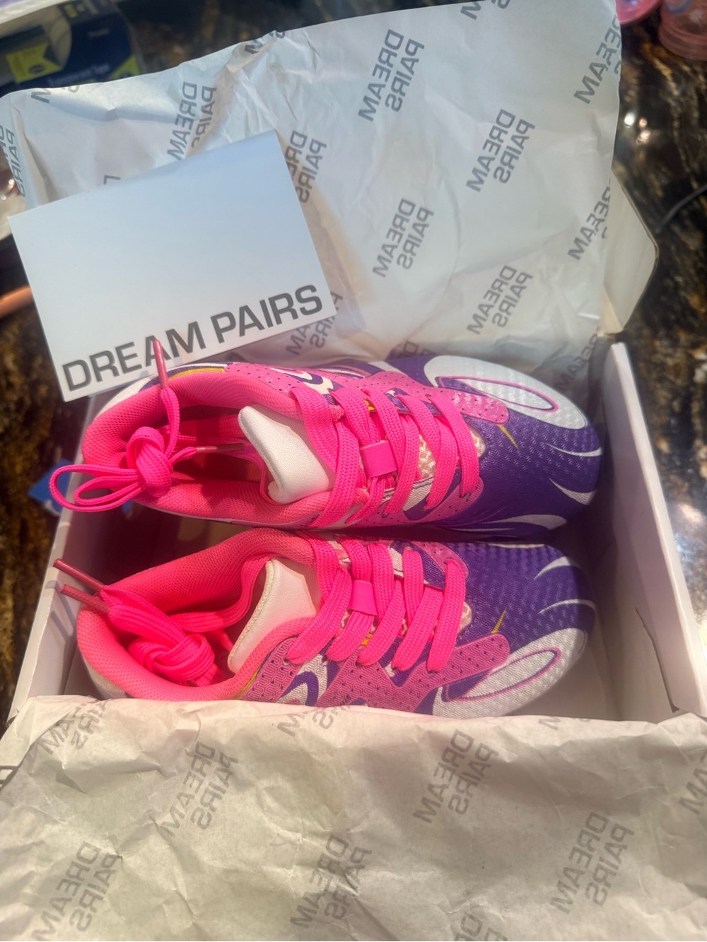 Dream Pairs Girls Cleats in Hot Pink & Purple